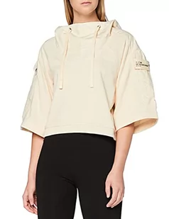 G-STAR RAW Cropped Woven Mix damska bluza z kapturem, beżowy (Ecru D20478-a613-159), XXS - Bluzy damskie - miniaturka - grafika 1