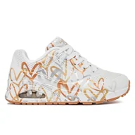 Buty trekkingowe damskie - Buty na co dzień damskie SKECHERS UNO METALLIC LOVE eko skóra - miniaturka - grafika 1