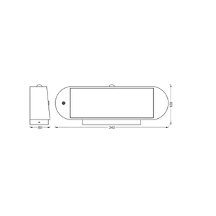 OSRAM Kinkiet LED z czujnikiem ENDURA STYLE SOLAR OVAL 34 cm 840 - Lampy ogrodowe - miniaturka - grafika 1