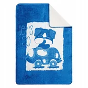 Koce i narzuty dla dzieci - Koc 100 x 150 Bawełniano-Akrylowy Piesek Niebies - miniaturka - grafika 1
