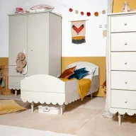 Szafy i szafki dla dzieci - Łóżko retro 90x200 cm babushka oliwka - miniaturka - grafika 1