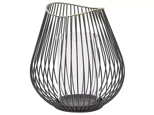Beliani Lampion 22 cm czarny THURSTON - Świeczniki - miniaturka - grafika 1