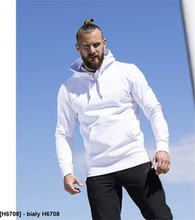 Ardon ARDON RIVARY - Męska bluza kangurek elastyczny śćiągacz pa i rękawy 65 % bawełna, 35 % poliester, 320 g/m2 - biały H6708 L - Bluzy męskie - miniaturka - grafika 1