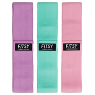Gumy, taśmy, ekspandery - Fitsy, Zestaw Materiałowych Gum, Do Ćwiczeń, Różnokolorowe, 3 Szt. - miniaturka - grafika 1