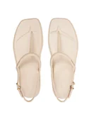 Sandały damskie - Crocs Sandały Miami Thong Sandal 209793 Beżowy - miniaturka - grafika 1