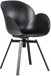 Malodesign Obrotowe krzesło z podłokietnikami MALMO - czarny - Krzesła - miniaturka - grafika 1