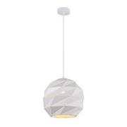 Lampy sufitowe - Italux LAMPA wisząca PALERMO PND-2424-1L-WH geometryczna OPRAWA metalowy zwis biały PND-2424-1L-WH - miniaturka - grafika 1