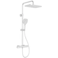 Zestawy prysznicowe - Zestaw prysznicowy natynkowy KFA ARMATURA Malaga 5756-910-44 z deszczownicą Biały - miniaturka - grafika 1