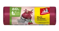 Worki na śmieci - Wiśniowe worki na śmieci zapachowe Easy Pack Jan Niezbędny 60L, 18 szt. - miniaturka - grafika 1