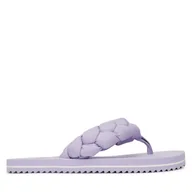 Klapki i japonki damskie - Japonki Tommy Jeans Braided Thong Beach Sandal EN0EN02877 Fioletowy - miniaturka - grafika 1