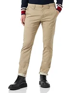 Spodenki męskie - Tommy Hilfiger Męskie spodnie tkane bleecker z nadrukiem struktury, Batique Khaki, 38 W / 30 l - miniaturka - grafika 1