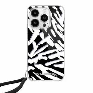 Karl Lagerfeld KLHCP15LHZBPKCCK iPhone 15 Pro 6.1" czarny/black hardcase IML Zebra Pattern & Cord - Etui i futerały do telefonów Karl Lagerfeld KLHCP15LHZBPKCCK iPhone 15 Pro 6.1" czarny/black hardcase IML Zebra Pattern & Cord - Etui i futerały do telefonów - miniaturka - grafika 1