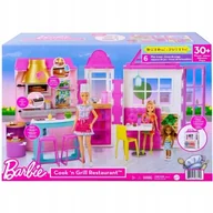 Lalki dla dziewczynek - Lalka Barbie Zestaw Restauracja Grill zestaw kuchnia z lalką - miniaturka - grafika 1