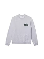 Bluzy męskie - Lacoste Bielizna Męska Bluza, Srebrne Chiny/Zielony, XS - miniaturka - grafika 1