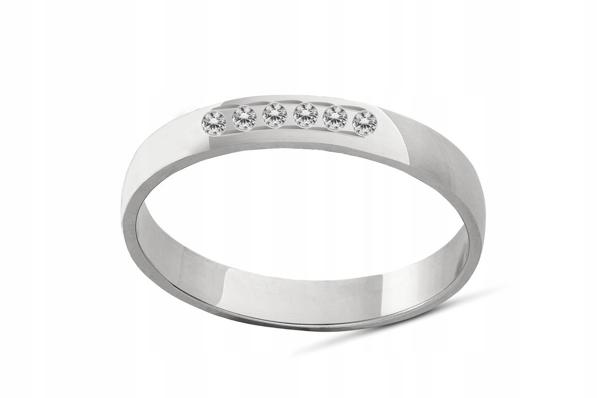 Pierścionek srebrny próba 925+GRAWER 3mm BS13 ŚLUB