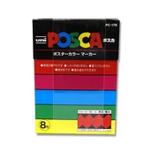 Dekoratorstwo - Zestaw Markerów Posca 8Szt. Podstawowe Pc-17K 8C - miniaturka - grafika 1
