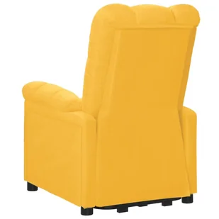 Lumarko Podnoszony, rozkładany fotel masujący, żółty, obity tkaniną! - Fotele - miniaturka - grafika 6