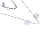 Biżuteria dla dzieci - Srebrny naszyjnik 925 z blaszką i serduszkami 2,06g s - miniaturka - grafika 1