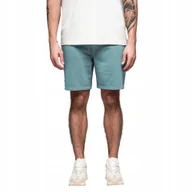 Spodenki męskie - Męskie krótkie spodenki dresowe athleisure turkusowe OM-SRWS-0122 V1 r. L - miniaturka - grafika 1