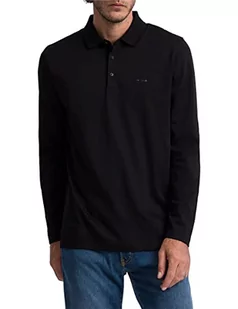 Pierre Cardin Męska koszulka polo z długim rękawem, czarny, S - Koszulki męskie - miniaturka - grafika 1