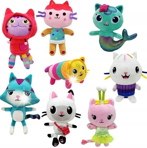 Zestaw Maskotek Koci Domek Gabi 8 Sztuk Maskotka Kiciuś Panduś Najkotek