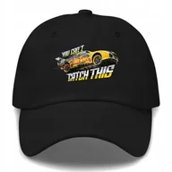 Czapki i chusty sportowe męskie - Czapka z Daszkiem CAN'T CATCH HOTWHEELS Dla Fana Na Prezent Wzory Czarna - miniaturka - grafika 1