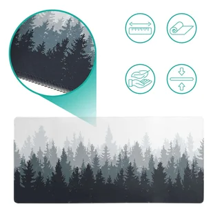 Podkładka na biurko pod myszkę mysz klawiaturę Mata ochronna antypoślizgowa gamingowa XL 80x40 cm Alogy Las Forest - Podkładki pod mysz - miniaturka - grafika 6