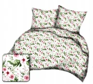 Pościel - pościel z flaneli 140x200 + 1x poszewka F 119 trzy róże różowe - miniaturka - grafika 1