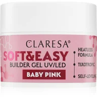 Żele do paznokci - Claresa żel budujący Soft&Easy gel baby pink 45g - miniaturka - grafika 1
