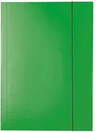 Teczki i skoroszyty - TECZKA KARTONOWA ESSELTE LAKIEROWANA A4 Z GUMKĄ 400 G/M2, ZIELONY - miniaturka - grafika 1