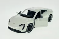 Samochody i pojazdy dla dzieci - Welly Porsche Taycan Turbo S Biały 1:34 Samochów Nowy Metalowy Model - miniaturka - grafika 1