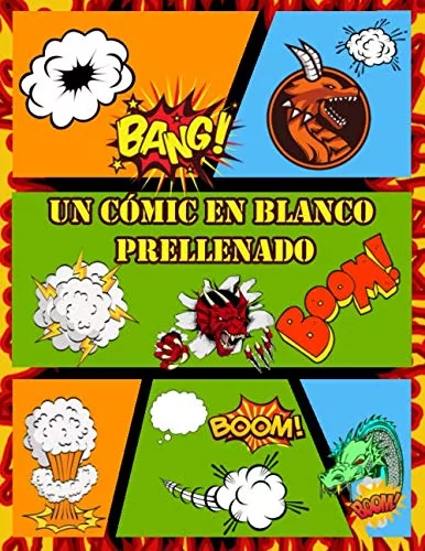 Un cómic en blanco prellenado: Cómics preconstruidos - Original cuaderno con criaturas místicas - Modelos de creaciones únicas