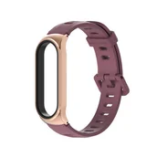 Akcesoria do pulsometrów i zegarków sportowych - Opaska Do Mi Band 3/4/5/6 Xiaomi Premium Red Burgundowy - miniaturka - grafika 1