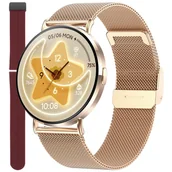 Smartwatch - Zegarek Smartwatch Damski Enter SAT06.110.1410.255-SET różowe złoto - miniaturka - grafika 1