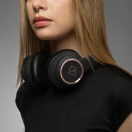 Słuchawki - Słuchawki bezprzewodowe ANC FashionTV FTV-0019 Black Rose Collection - miniaturka - grafika 1