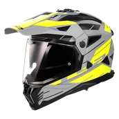 Kaski motocyklowe - Kask Adventure LS2 MX702 Pioneer II Namib Matowy szary/żółty wysokiej widocznościXS - miniaturka - grafika 1