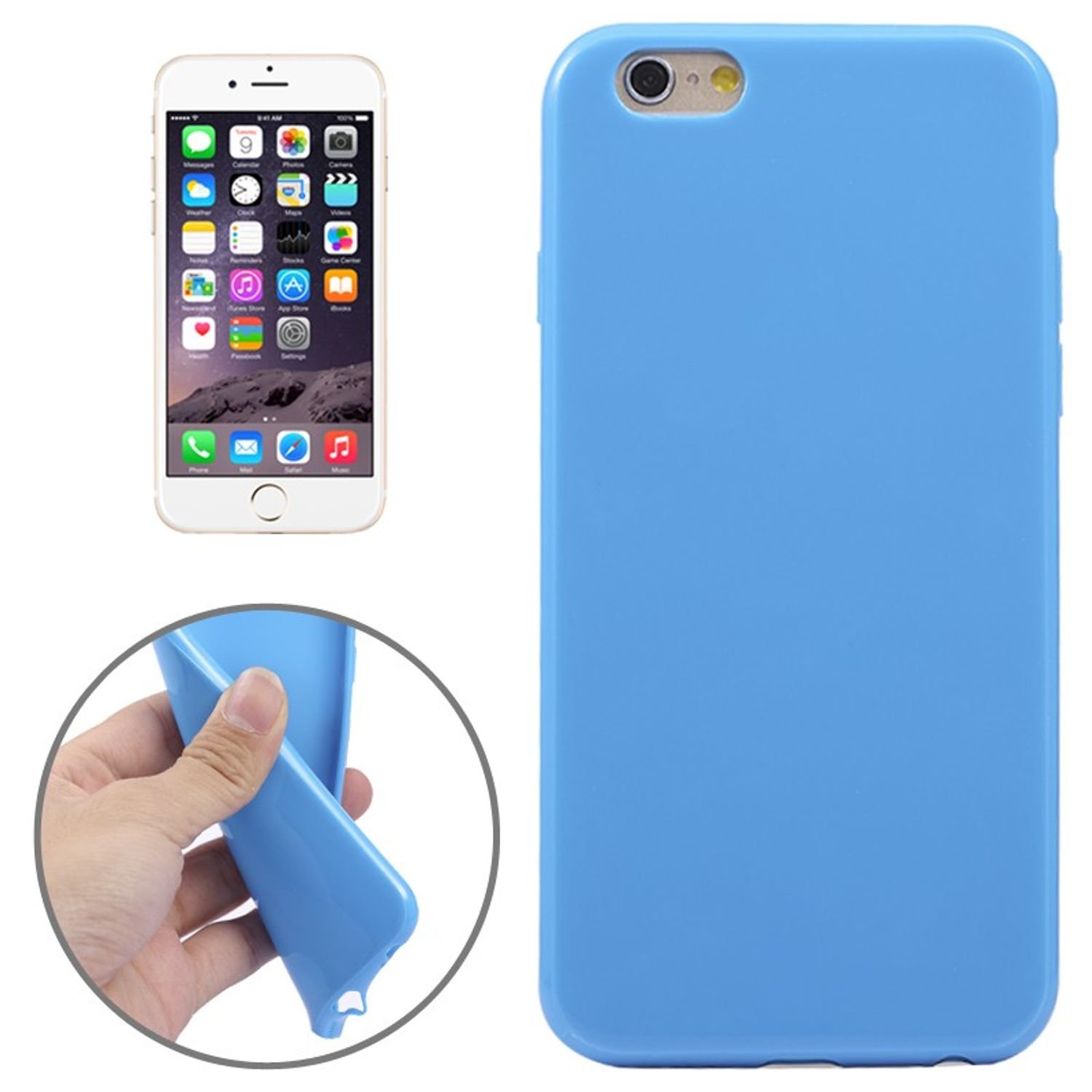 Etui na telefon komórkowy Apple iPhone 6 TPU jasnoniebieskie
