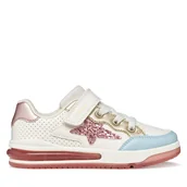 Buty dla dziewczynek - Sneakersy Geox J Sketlite Girl J65NWA 054AJ C1Z8W D Biały - miniaturka - grafika 1