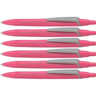 Długopisy - Schneider 131929 Reco Neon Edition długopis (z tworzywa sztucznego pochodzącego z recyklingu, wyróżniony niebieskim aniołem, kolor wkładu: niebieski) neonowy różowy, 6 sztuk - miniaturka - grafika 1