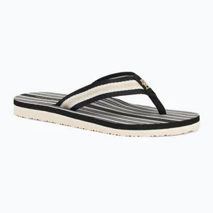Japonki damskie Tommy Hilfiger Im Th Print Beach Sandal black/ecru - Klapki i japonki damskie - miniaturka - grafika 1