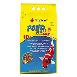 Pokarm dla ryb pływający pond Pellet mix size M 10 l / 1100 g worek Tropical - Pokarm dla ryb - miniaturka - grafika 1