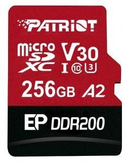 PATRIOT MEMORY Micro SDXC DDR200 with A+C card reader 256GB UHS-I U3/A2/C10/V30 PEF256GEP33MCX