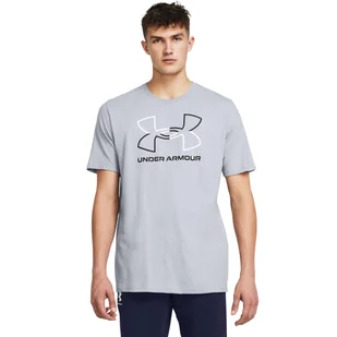 Męski t-shirt z nadrukiem Under Armour UA Foundation Short Sleeve - szary - UNDER ARMOUR - Koszulki sportowe męskie - miniaturka - grafika 1