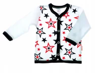 Kaftaniki dla niemowląt - KAFTANIK koszulka ROZPINANY GWIAZDKI, 80 KLEKLE - miniaturka - grafika 1