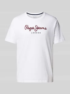 T-shirt z nadrukiem z logo - Koszulki męskie - miniaturka - grafika 1