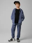 Spodnie i spodenki dla chłopców - 4F Spodnie dresowe joggery chłopięce - niebieskie 164 (13-14 lat) - miniaturka - grafika 1