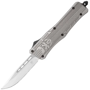 Nóż sprężynowy CobraTec Medium CTK-1 Drop-point - Silver (06CT058) - Noże - miniaturka - grafika 1