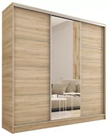 Szafy - Szafa przesuwna z lustrem 180 cm TOP dąb sonoma - miniaturka - grafika 1