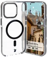 Etui i futerały do telefonów - Bizon Etui z pierścieniem magnetycznym Case Marco do iPhone 13 Pro, przezroczyste z czarną ramką - miniaturka - grafika 1