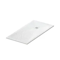 Brodziki prysznicowe - Balneo Stone Tray brodzik prostokątny 110x80 cm kompozytowy biały STFWH8011025 - miniaturka - grafika 1